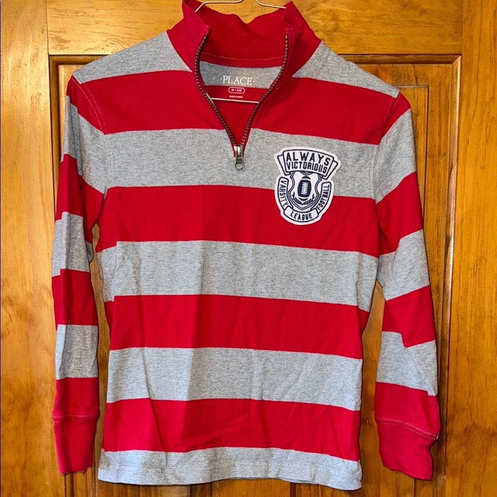 The Children’s Place Red and Gray Knit Top